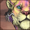 Lion Pride Fishbone Earring [Gray and Purple]