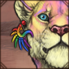 Lion Pride Fishbone Earring [Rainbow]