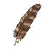 It's a very fluffy Scops Owl feather.