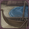 Broken ships lie abandoned on the shore of this cove, lost in time. A raid from long ago gone wrong, perhaps?