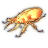 Beetle: Scarabaeus aureus [Glowing]