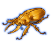 Beetle: Scarabaeus aureus [Golden]