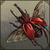 Crafted Beetle: Augosoma Centaurus  [Red]