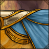 Intricate ornaments adorn this noble armour piece. You look like a paladin!