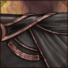 Intricate ornaments adorn this noble armour piece. You look like a dark knight!