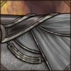 Intricate ornaments adorn this noble armour piece. You look like a knight!