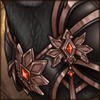 Intricate ornaments adorn this noble armour piece. You look like a dark knight!