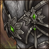 Intricate ornaments adorn this noble armour piece. You look like a knight!