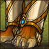 Intricate ornaments adorn this noble armour piece. You look like a paladin!