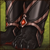 Intricate ornaments adorn this noble armour piece. You look like a dark knight!