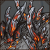 Fire has solidified and covers your lion's body with a strange, hot energy.