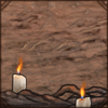 Vines curl around flickering candles, setting the scene for a spooktacular evening.