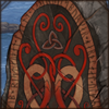 The red of this runestone will make it easy to read for generations to come.