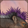 Lion Pride Faux Mohawk [Gray and Purple]