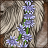 Flowering Vine Necklace [True Blue Daisy]