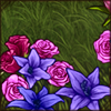 You're surrounded by flowers that are blooming in the most amazing colours!