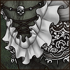 Vintage ruffles and lace combined with moody coloring makes this attire perfect for any goth lion.