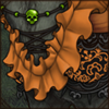 Vintage ruffles and lace combined with moody coloring makes this attire perfect for any goth lion.