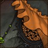 Vintage ruffles and lace combined with moody coloring makes this attire perfect for any goth lion.