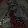 Vintage ruffles and lace combined with moody coloring makes this attire perfect for any goth lion.