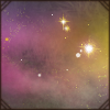A glittery, colorful aura for your proud lion.