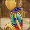 A symbol for the goddess Wadjet, it also represents sovereignty, royalty, deity and divine authority.