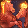 These firey foals play just as intensely as their looks suggest. Don't get scorched!