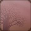 The light of the sunrise bathes everything in shades of pink and purple.