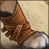 Tough leather to protect your legs in battle.