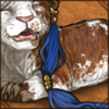 With tufts of fur dyed blue, these earrings are fuzzy and fashionable.