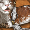 With tufts of fur dyed white, these earrings are fuzzy and fashionable.
