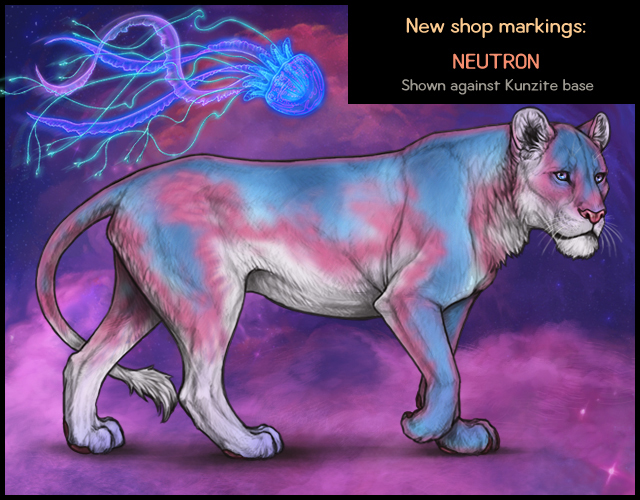 A mockup of a lioness with Neutron markings.